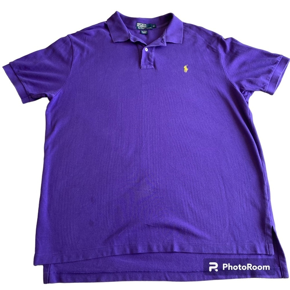 Polo Ralph Lauren Short Sleeve Collar Shirt Purple Men’s X-Large XL
